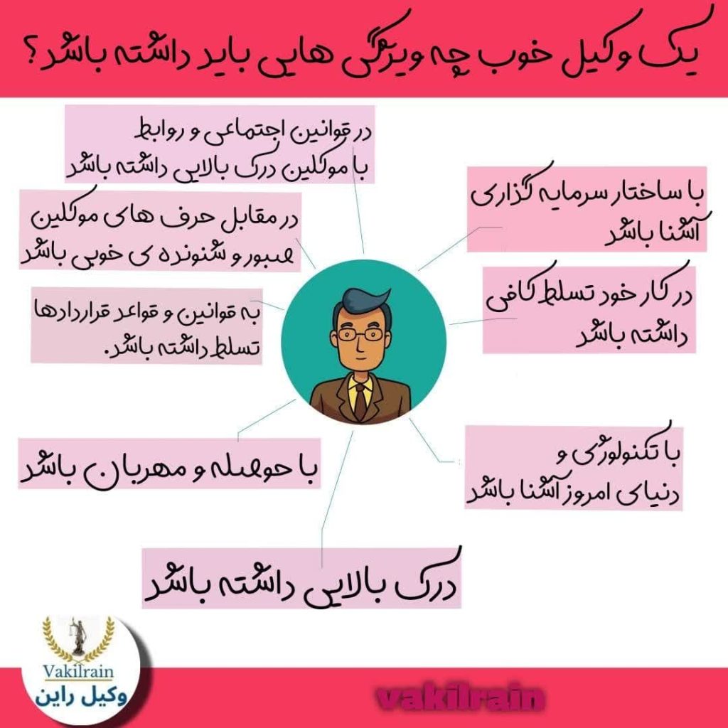 ویژگی یک وکیل خوب